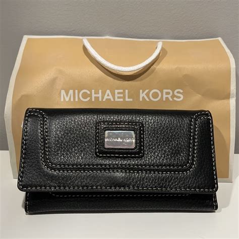 michael kors brookville wallet|Michael Kors Brookville Flap Wallet Carryall in Signature .